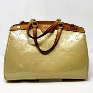 Authentic Louis Vuitton Brea MM Monogram Vernis Leather Cream bag